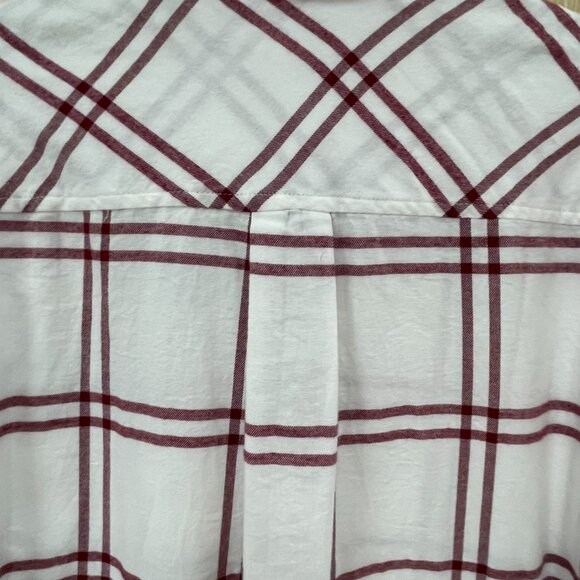 J. Crew White Checkered Top Size XS - Picture 3 of 5